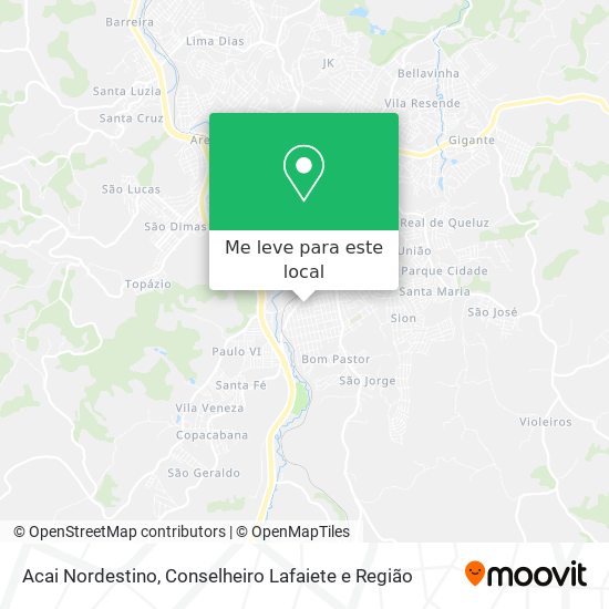 Acai Nordestino mapa