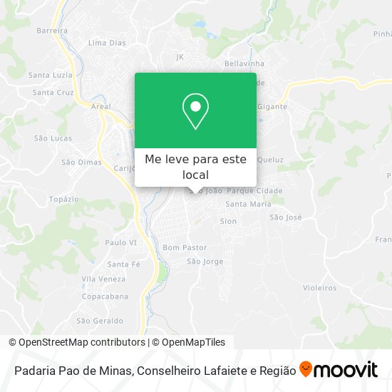 Padaria Pao de Minas mapa