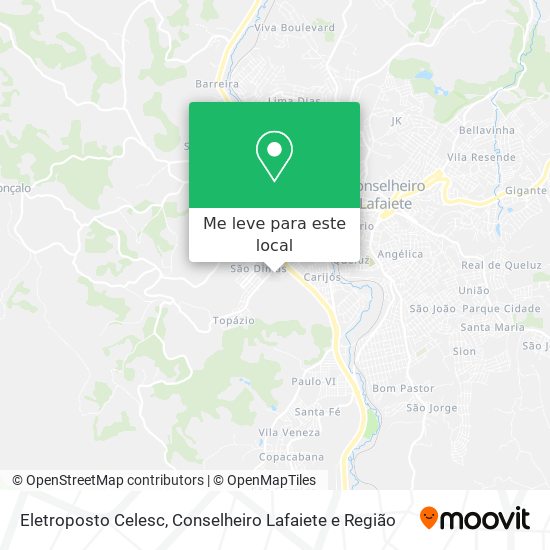 Eletroposto Celesc mapa