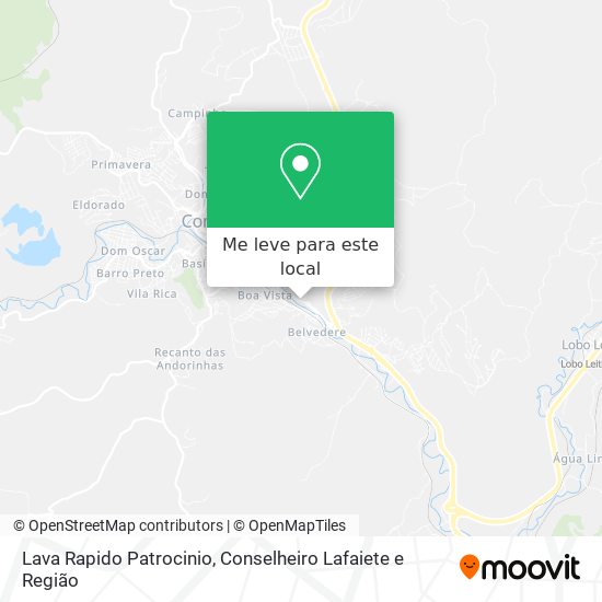 Lava Rapido Patrocinio mapa