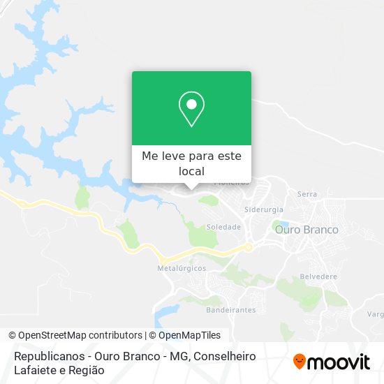 Republicanos - Ouro Branco - MG mapa