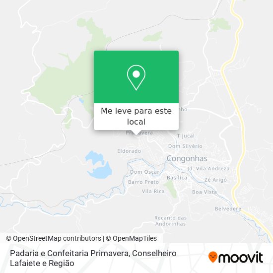 Padaria e Confeitaria Primavera mapa