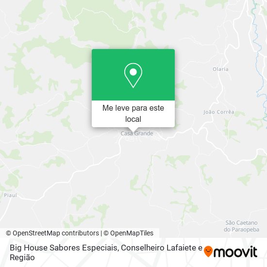 Big House Sabores Especiais mapa