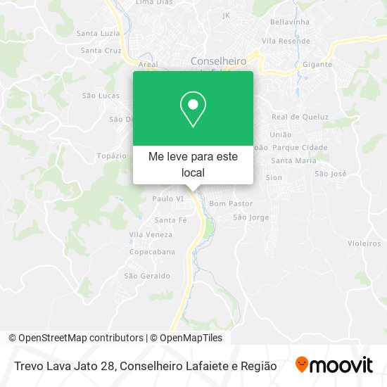 Trevo Lava Jato 28 mapa