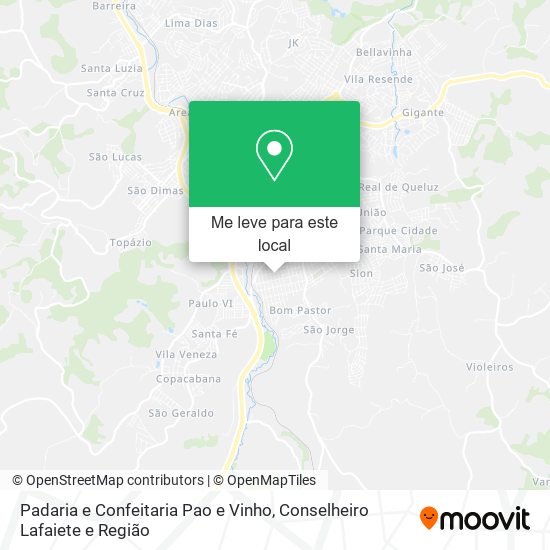 Padaria e Confeitaria Pao e Vinho mapa