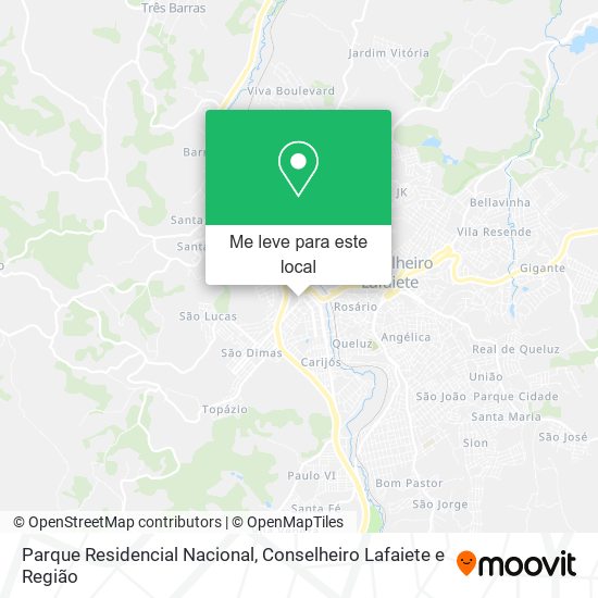 Parque Residencial Nacional mapa