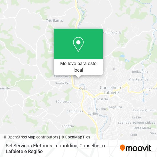 Sel Servicos Eletricos Leopoldina mapa