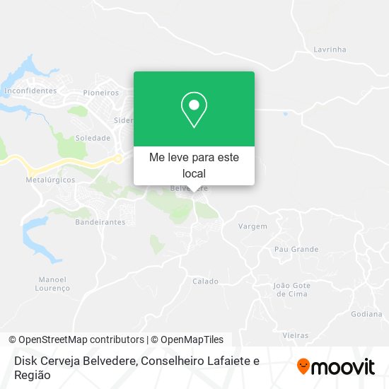Disk Cerveja Belvedere mapa