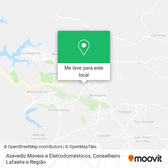 Azevedo Móveis e Eletrodomésticos mapa