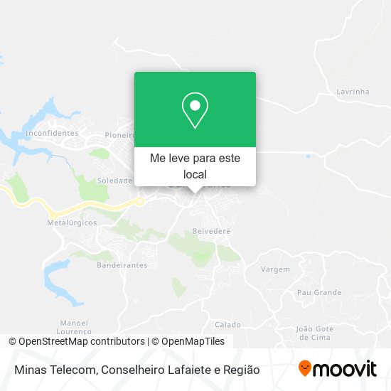 Minas Telecom mapa