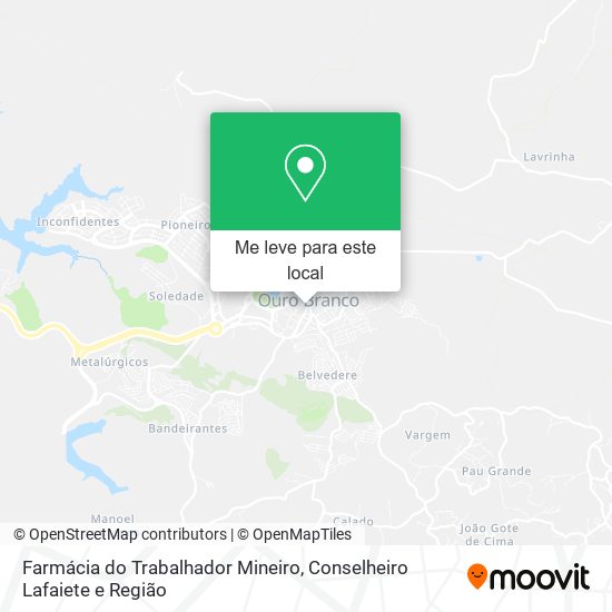 Farmácia do Trabalhador Mineiro mapa