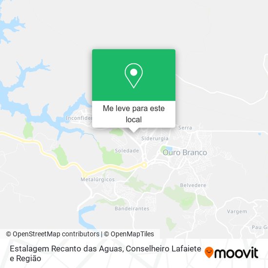 Estalagem Recanto das Aguas mapa