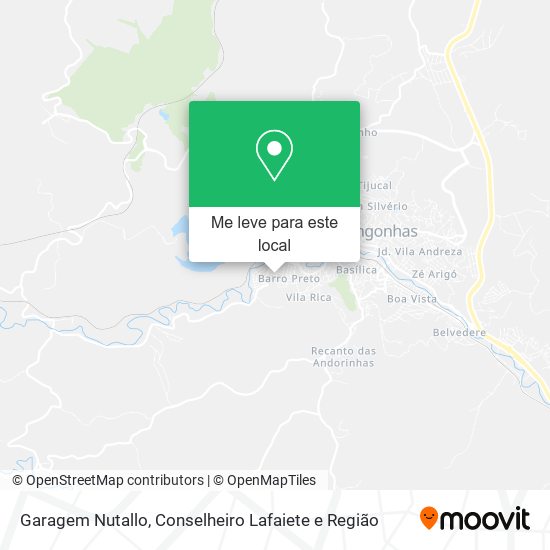 Garagem Nutallo mapa