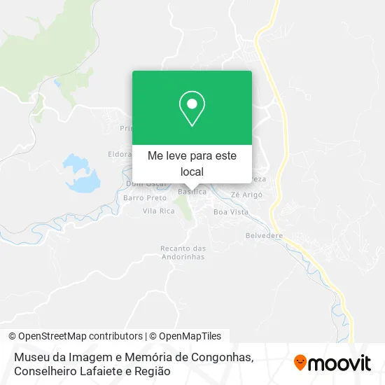 Museu da Imagem e Memória de Congonhas mapa