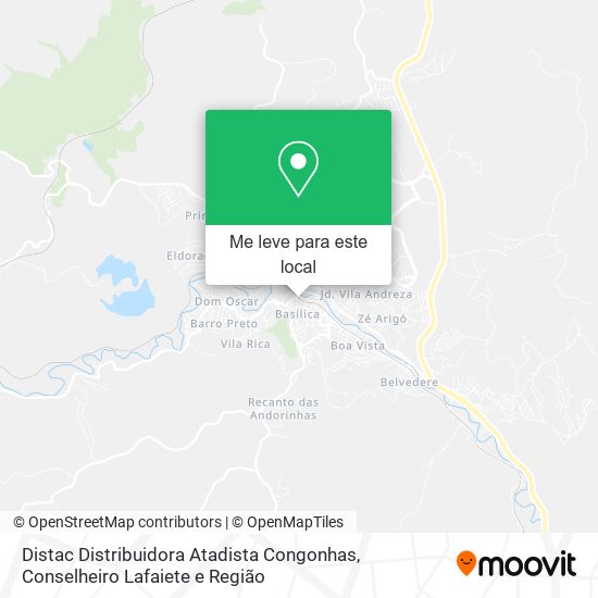 Distac Distribuidora Atadista Congonhas mapa