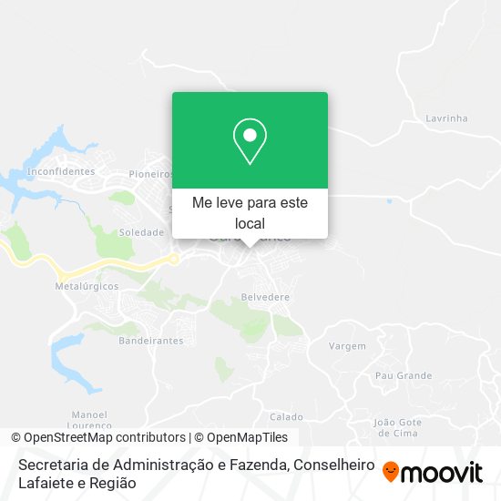 Secretaria de Administração e Fazenda mapa