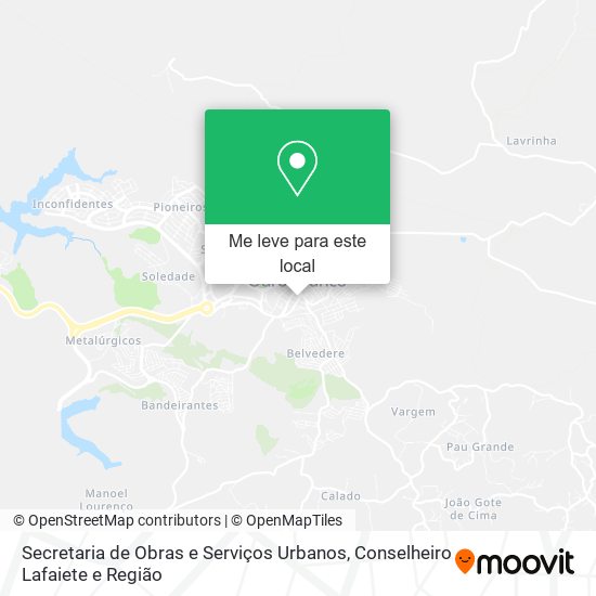 Secretaria de Obras e Serviços Urbanos mapa