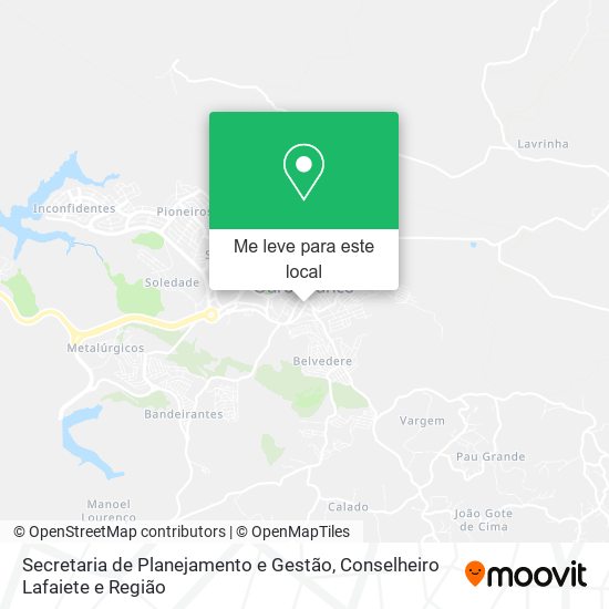 Secretaria de Planejamento e Gestão mapa