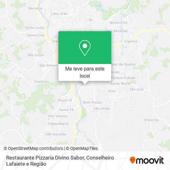 Restaurante Pizzaria Divino Sabor mapa