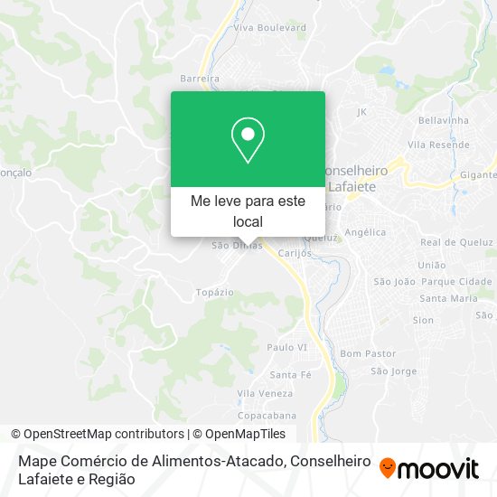 Mape Comércio de Alimentos-Atacado mapa