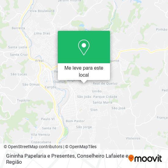 Gininha Papelaria e Presentes mapa