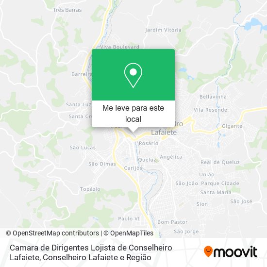 Camara de Dirigentes Lojista de Conselheiro Lafaiete mapa