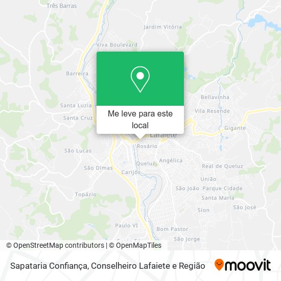Sapataria Confiança mapa