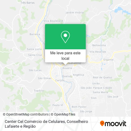 Center Cel Comércio de Celulares mapa