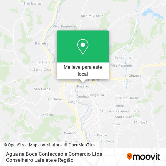 Agua na Boca Confeccao e Comercio Ltda mapa