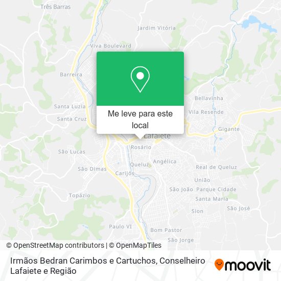 Irmãos Bedran Carimbos e Cartuchos mapa