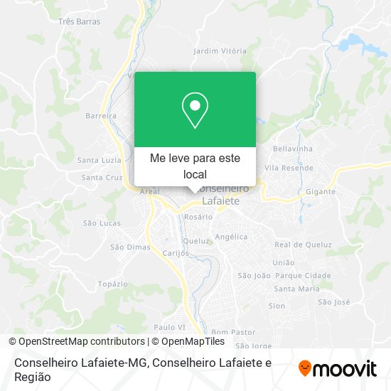 Conselheiro Lafaiete-MG mapa