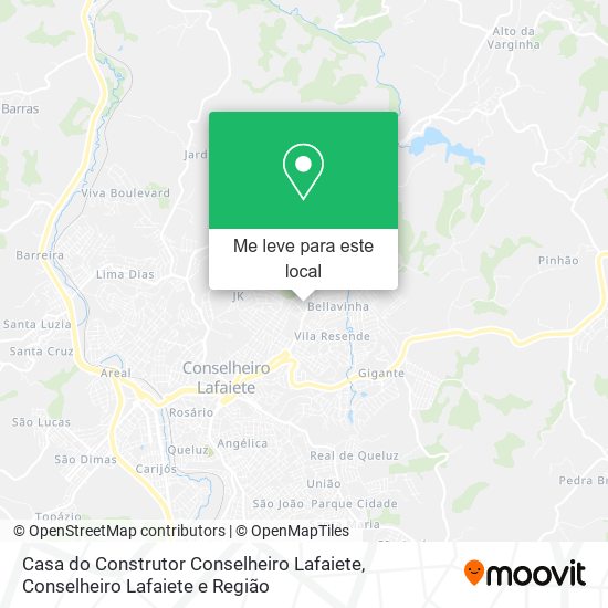 Casa do Construtor Conselheiro Lafaiete mapa