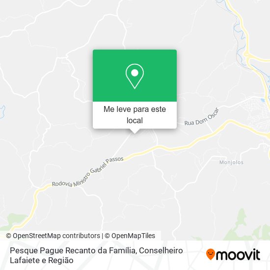 Pesque Pague Recanto da Família mapa
