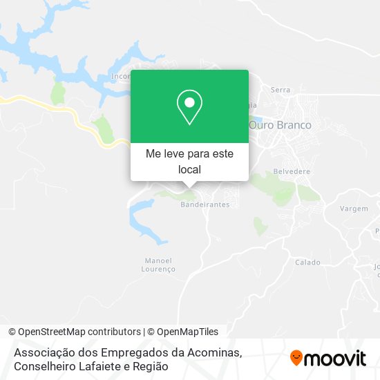 Associação dos Empregados da Acominas mapa