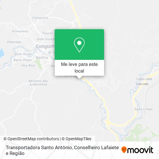 Transportadora Santo Antônio mapa