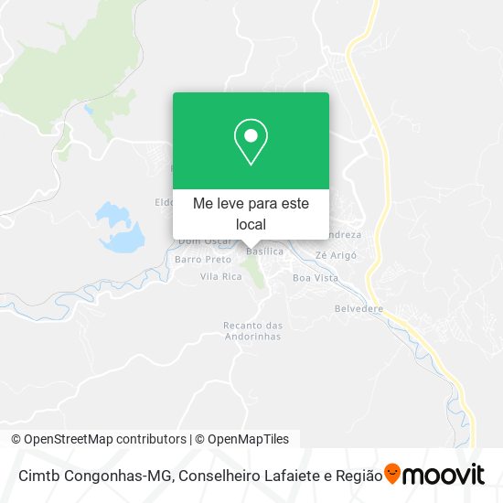 Cimtb Congonhas-MG mapa