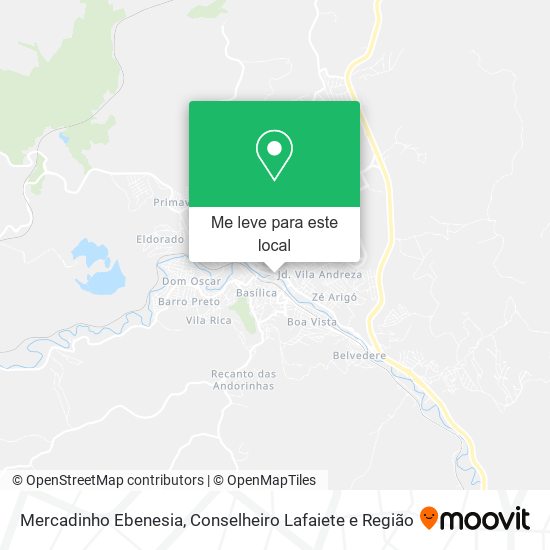 Mercadinho Ebenesia mapa