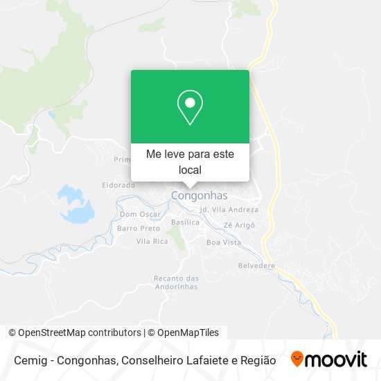 Cemig - Congonhas mapa