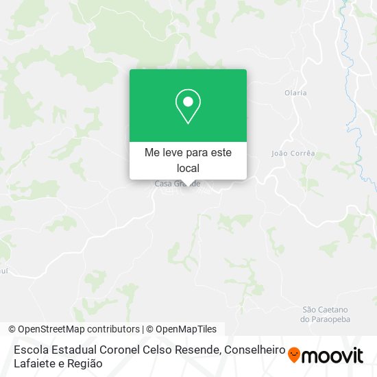 Escola Estadual Coronel Celso Resende mapa