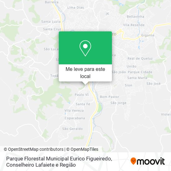 Parque Florestal Municipal Eurico Figueiredo mapa