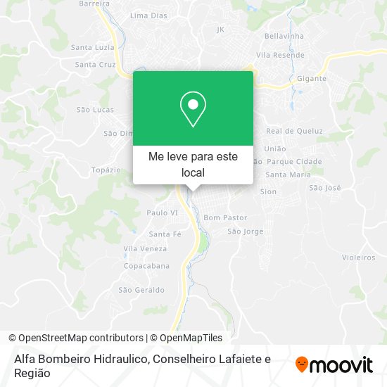 Alfa Bombeiro Hidraulico mapa