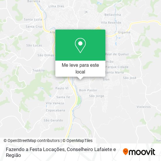 Fazendo a Festa Locações mapa