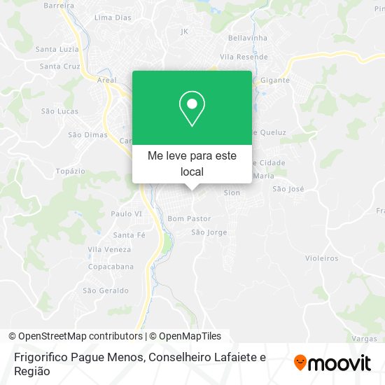 Frigorifico Pague Menos mapa