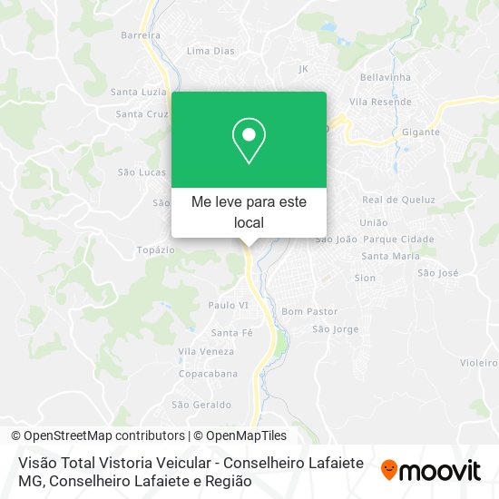 Visão Total Vistoria Veicular - Conselheiro Lafaiete MG mapa