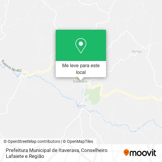 Prefeitura Municipal de Itaverava mapa