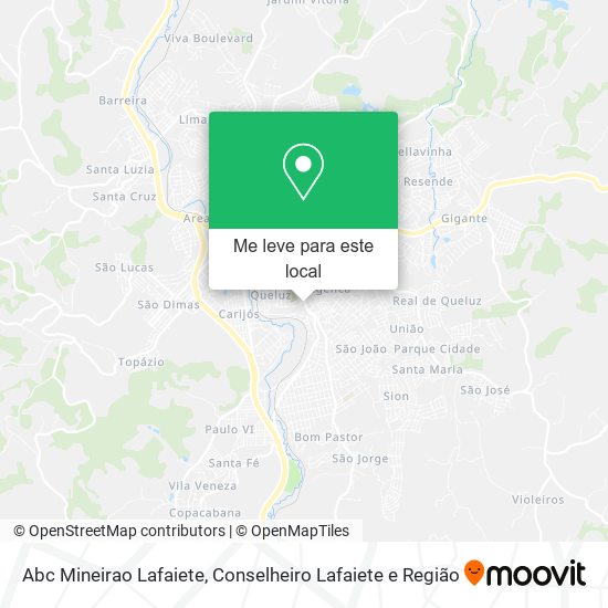 Abc Mineirao Lafaiete mapa