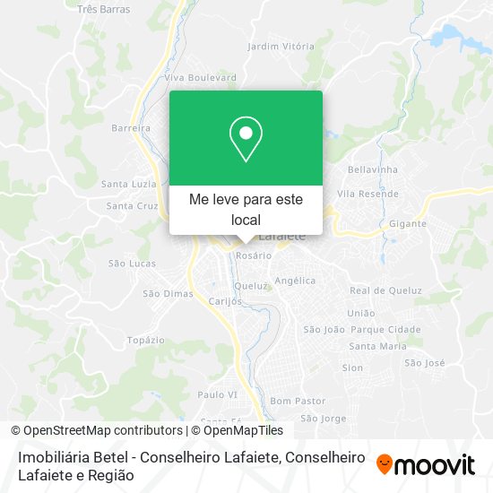 Imobiliária Betel - Conselheiro Lafaiete mapa