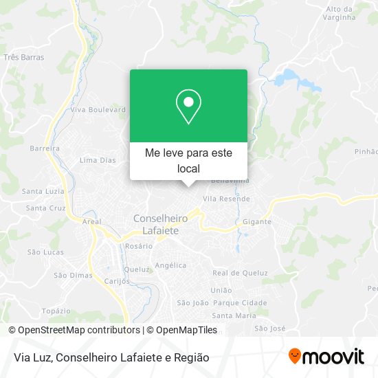 Via Luz mapa