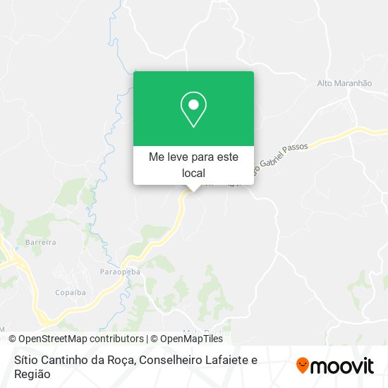 Sítio Cantinho da Roça mapa