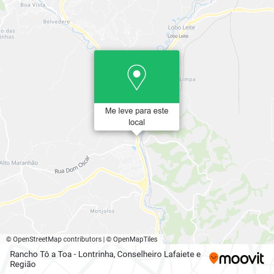 Rancho Tô a Toa - Lontrinha mapa